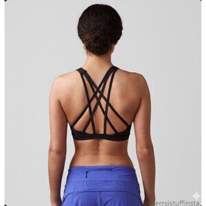 Like New Lululemon Free To Be Serene Sports Yoga Bra Black Luxtreme 2